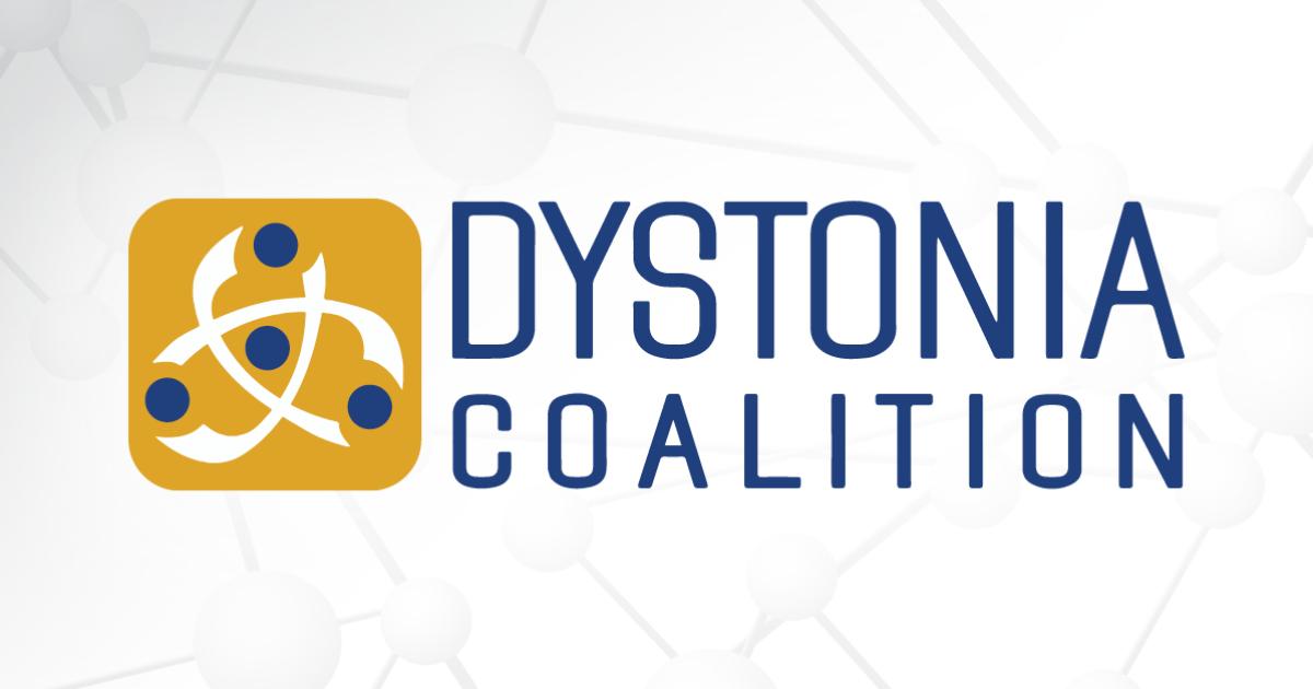 The Dystonia Coalition logo set against a gray background